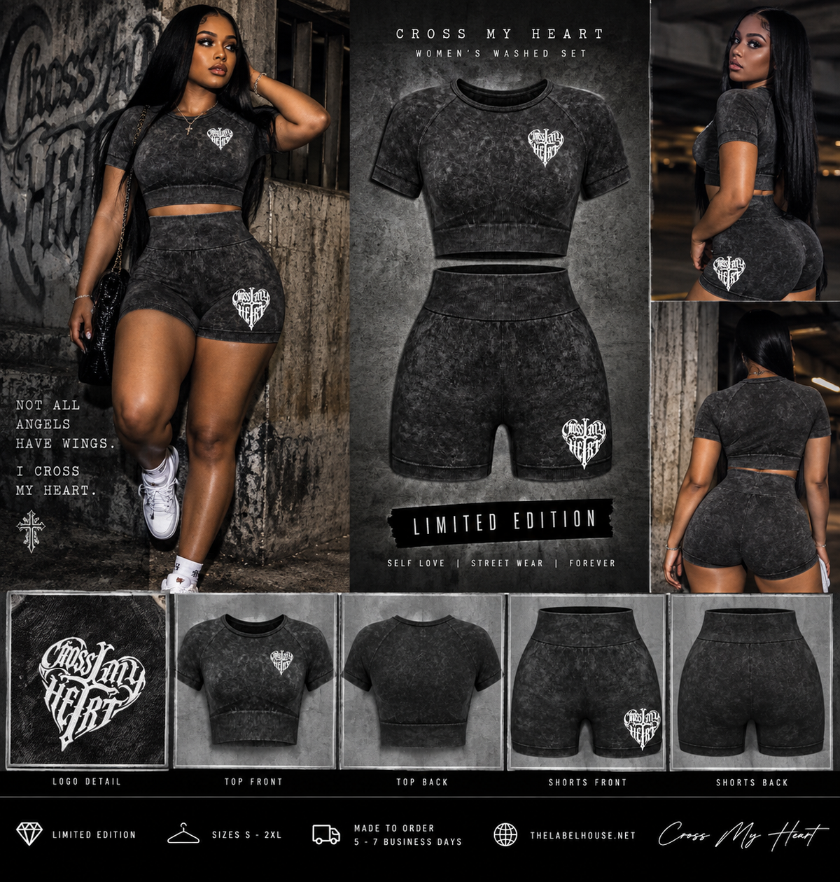 Cross My Heart limited edition washed women's set urban model and product catalog
