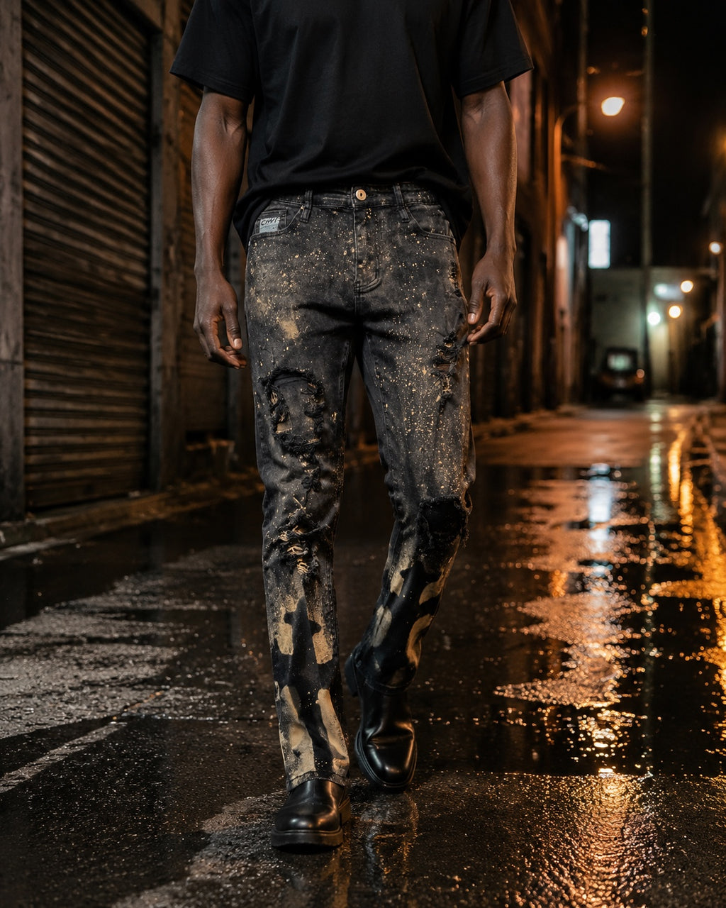 Cross My Heart 1 of 1 distressed relic denim size 32 model photo