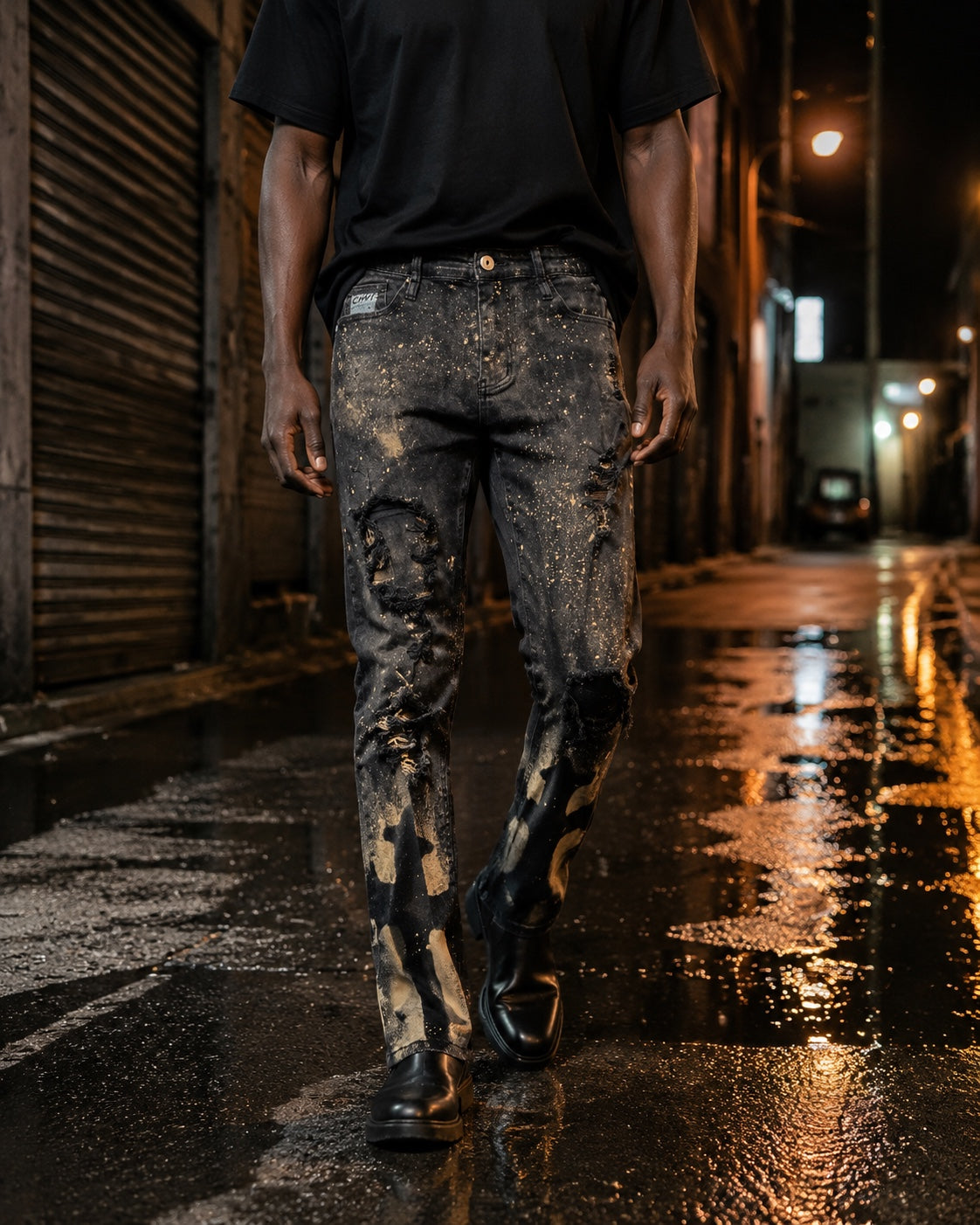 Cross My Heart 1 of 1 distressed relic denim size 32 model photo