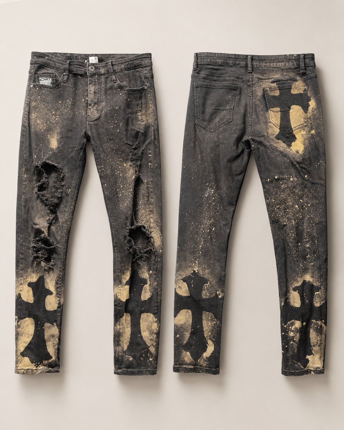 Cross My Heart 1 of 1 distressed relic denim size 32 front and back