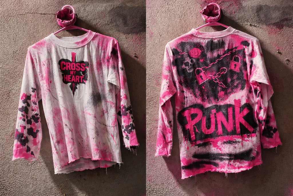 Pink Red PUNK one of one front and back