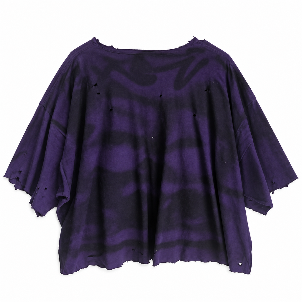 Purple Shadow distressed art top back