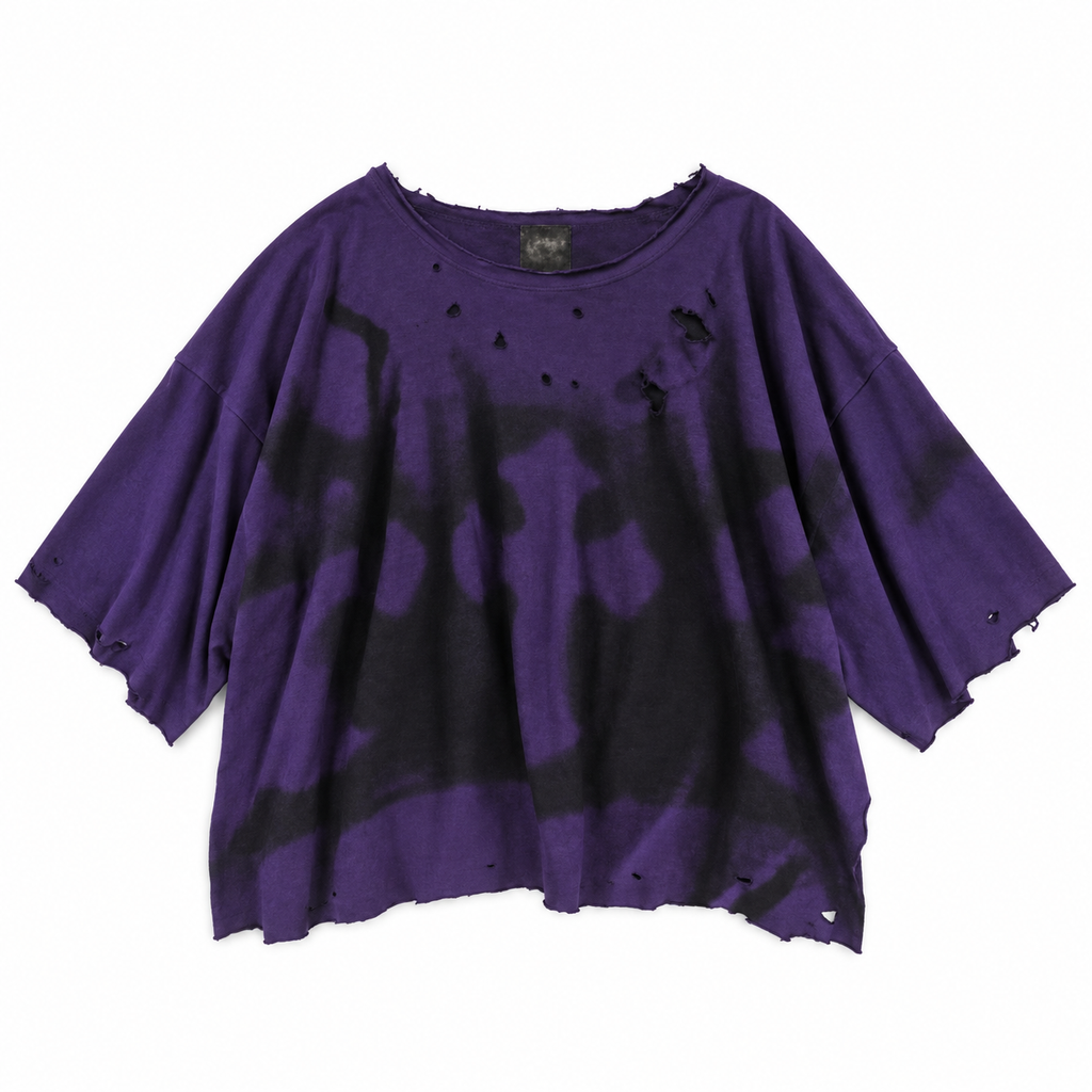 Purple Shadow distressed art top front