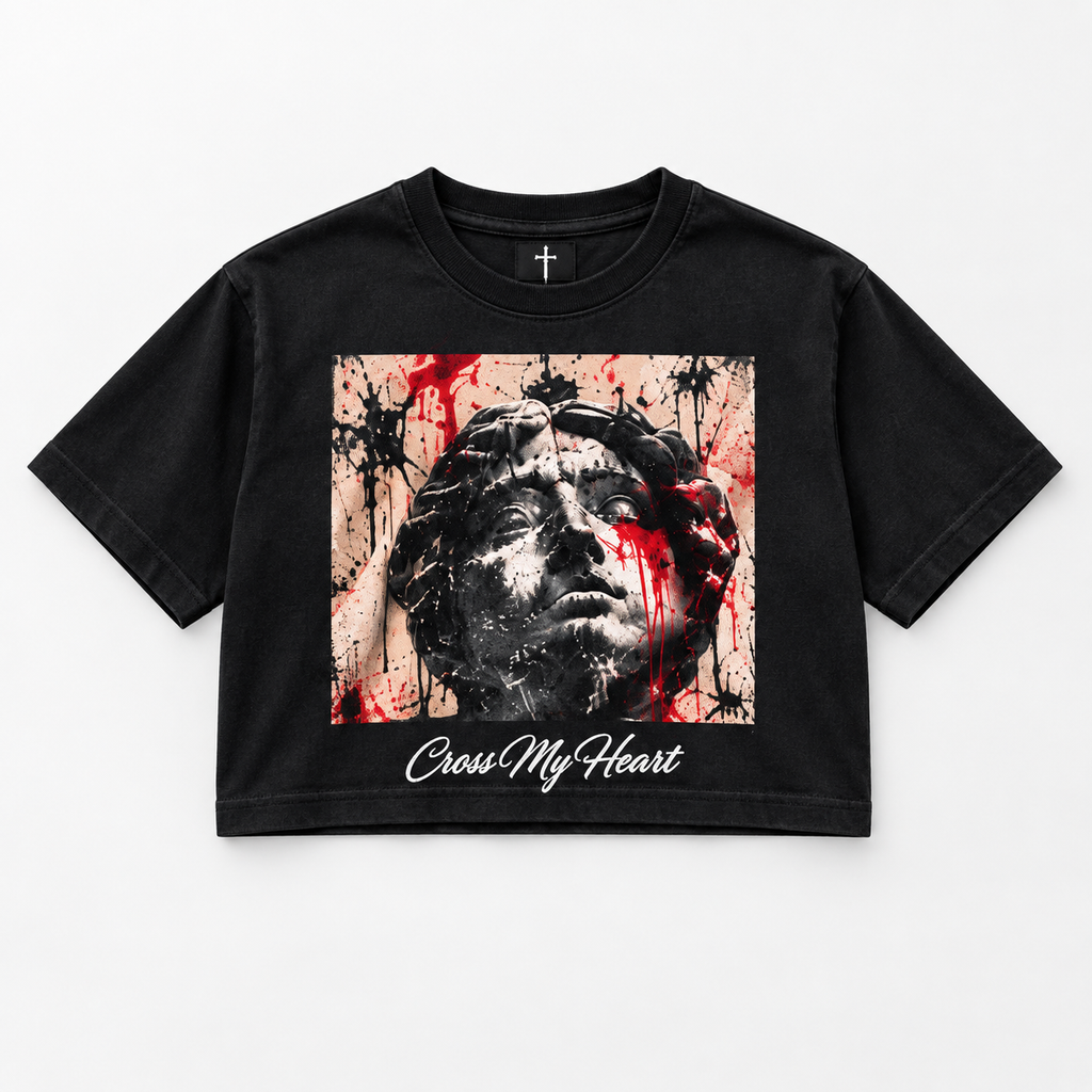 Sacred Relic women's crop tee clean flat product image