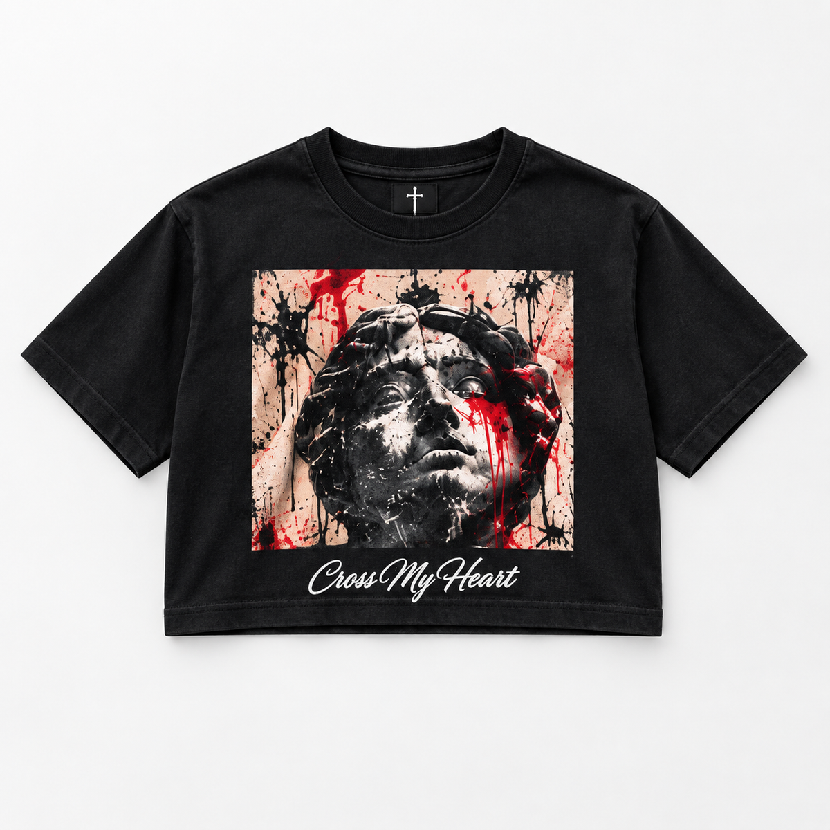 Sacred Relic women's crop tee clean flat product image