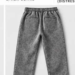 Cross My Heart washed gray sweatpants back