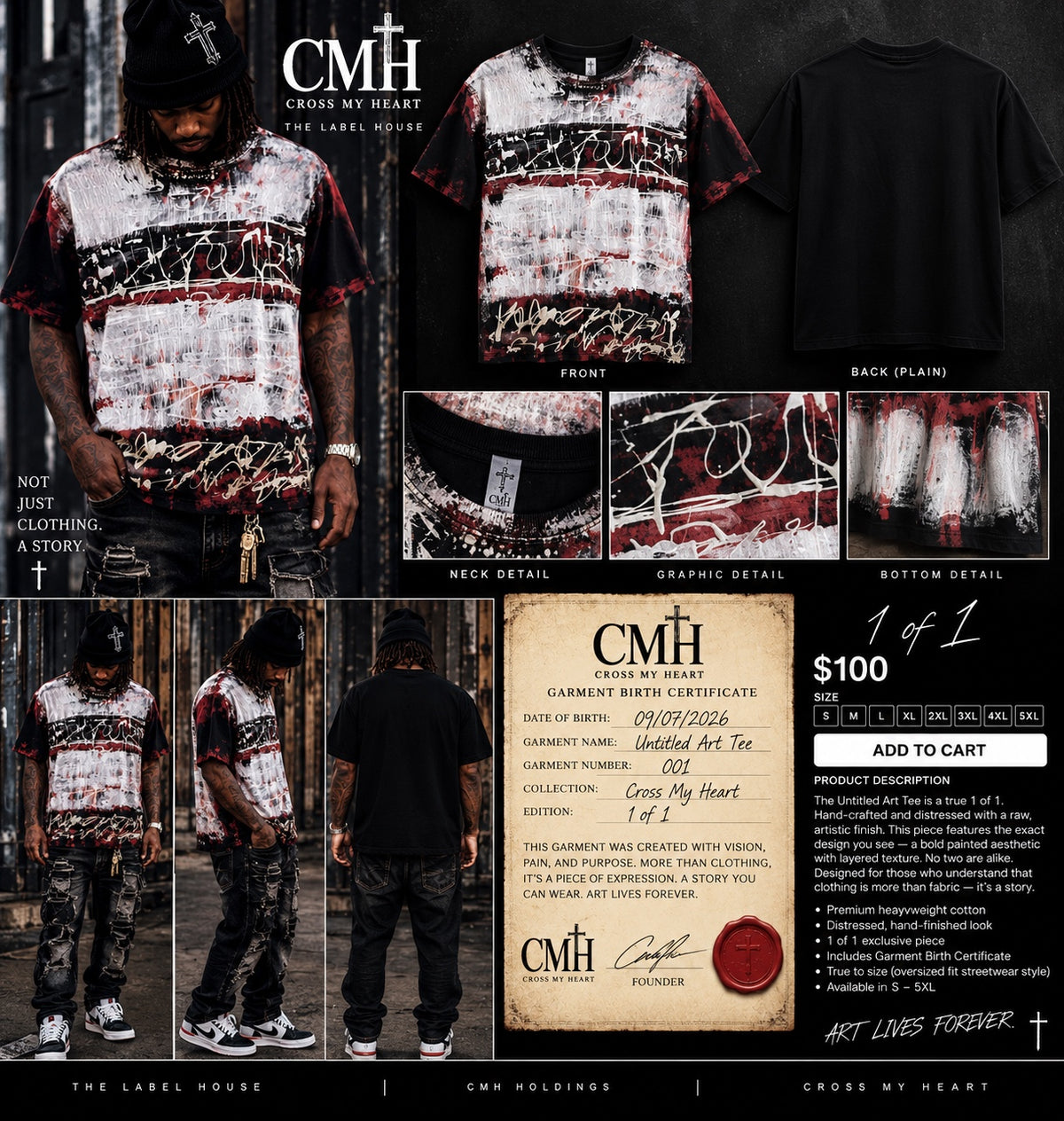 Cross My Heart Untitled Art Tee 1 of 1