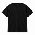Cross My Heart essential black tee with branded neck tag