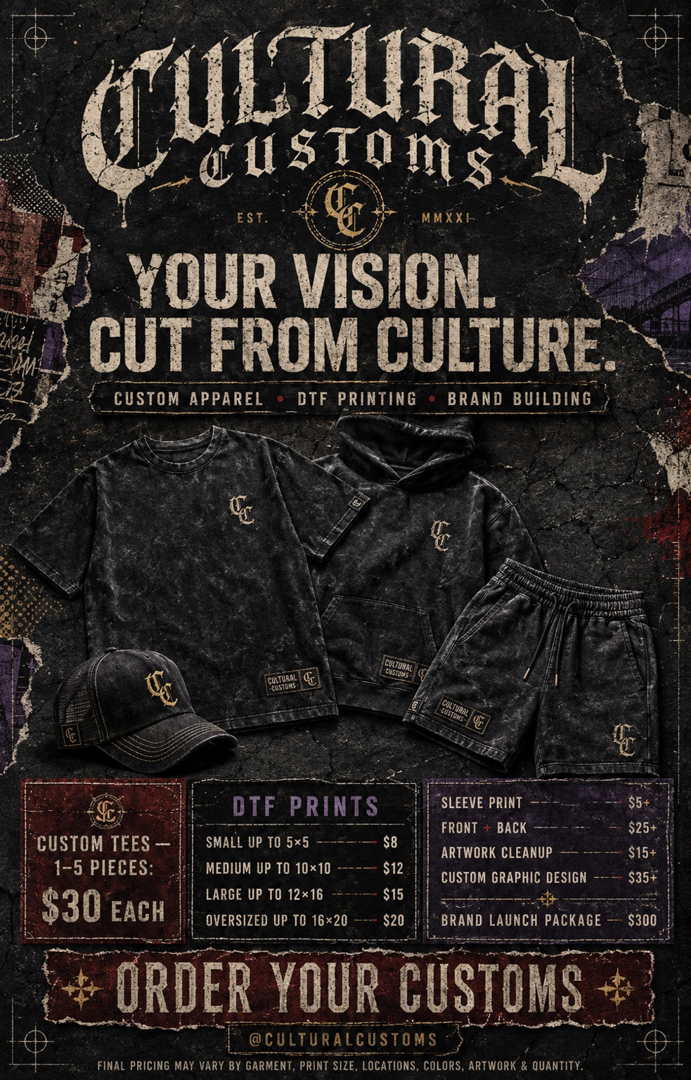 Cultural Customs custom T-shirt printing