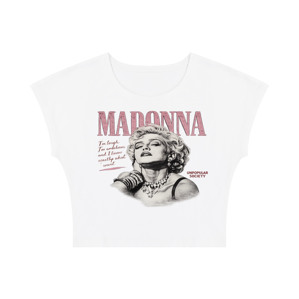 Unpopular Society Madonna classic cropped tee colorway view