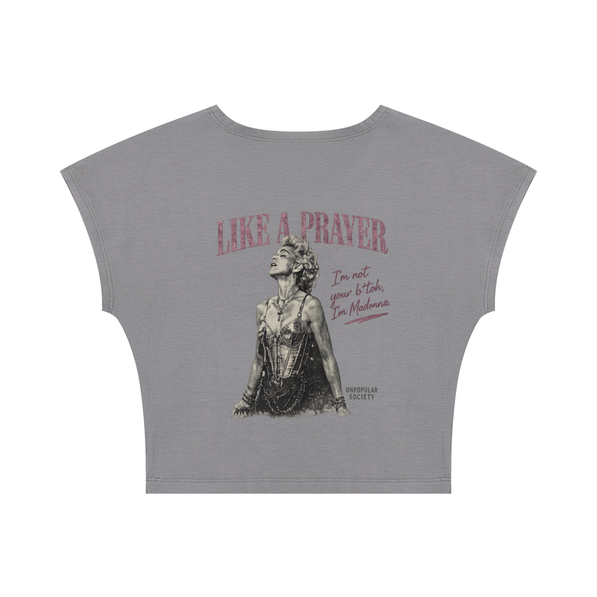 Women's Slim Crop T-Shirt Madonna graphic tee shirts