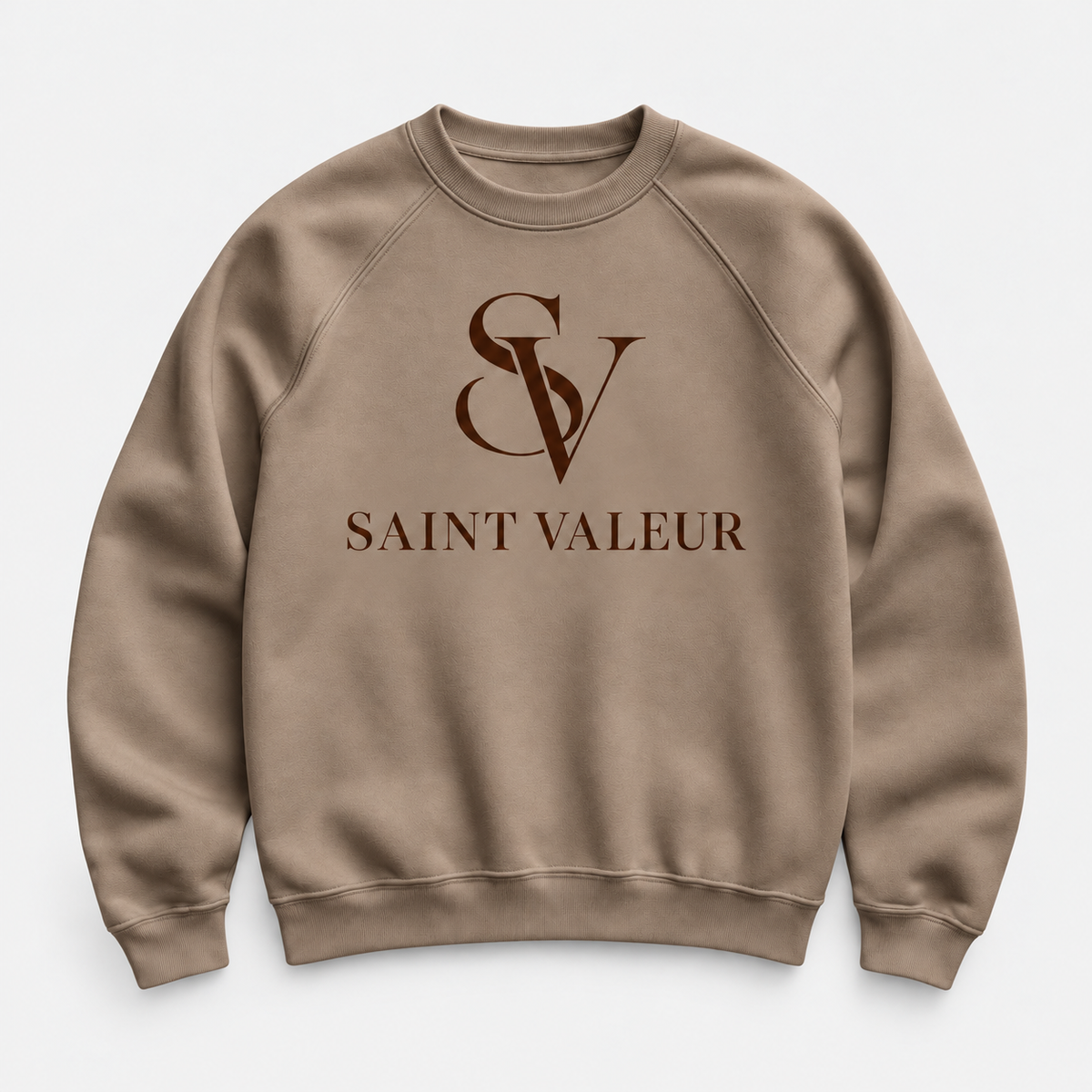 Saint Valeur SV monogram crewneck sweatshirt - Mud