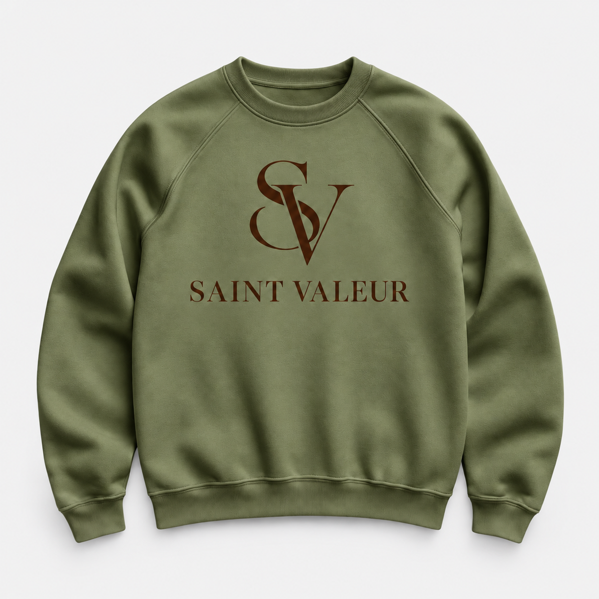 Saint Valeur SV monogram crewneck sweatshirt - Olive