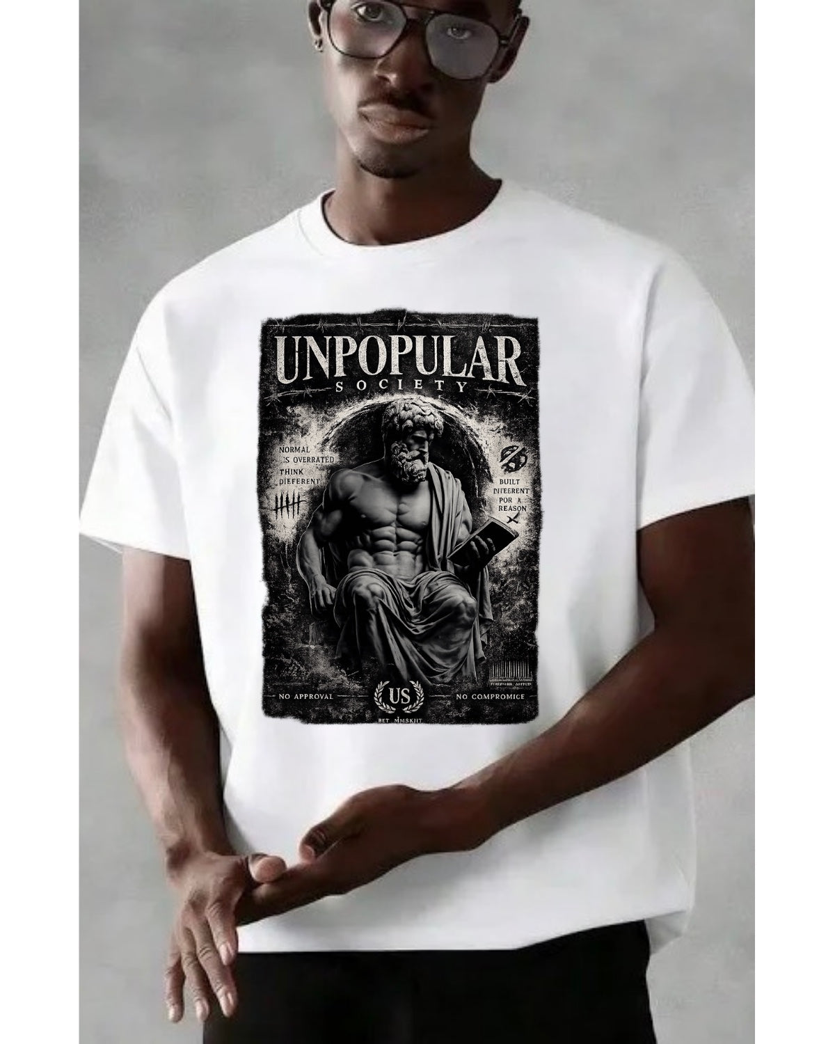 Unpopular Society Statue Tee model