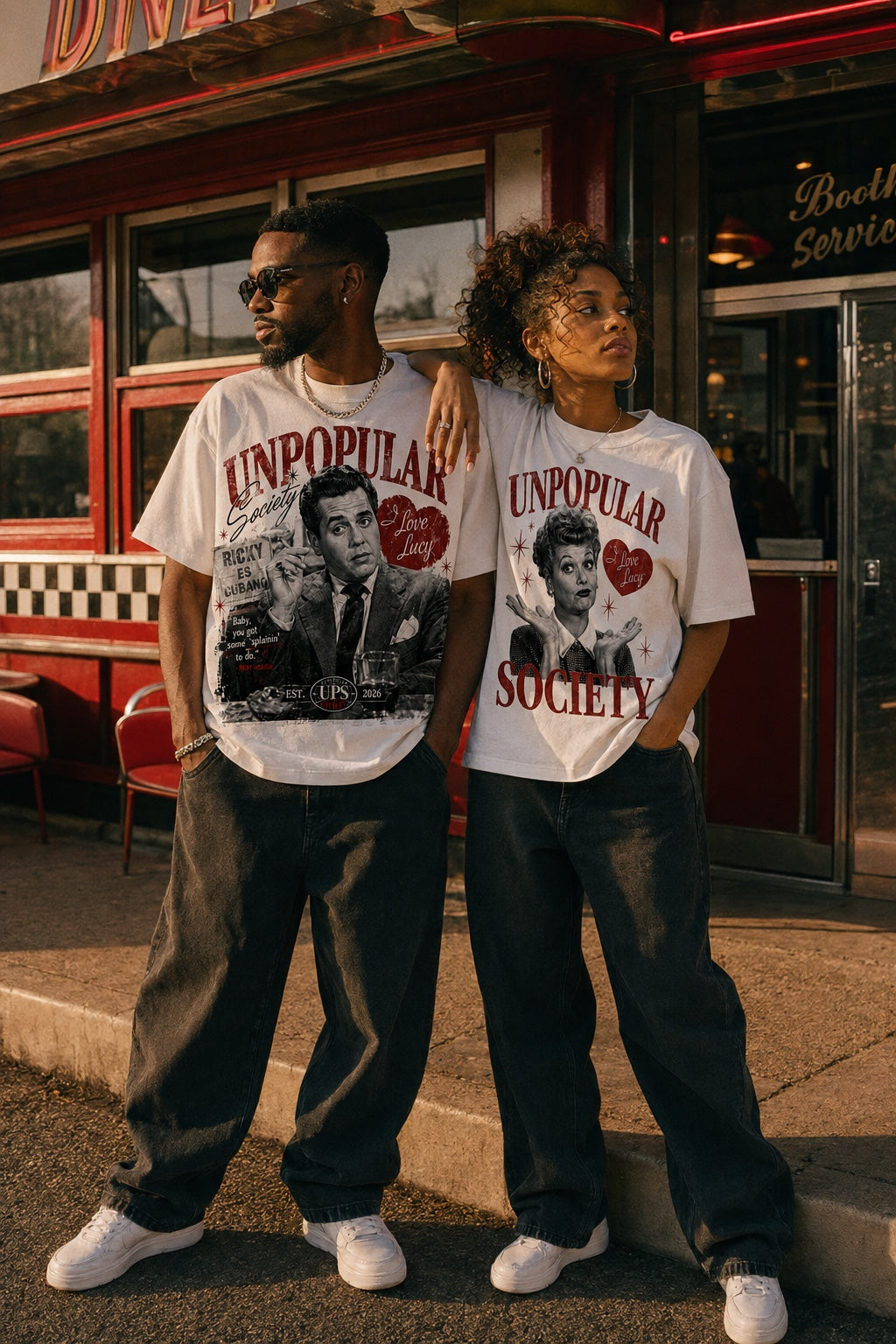 Lucy tee lifestyle model
