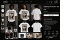 Unpopular Society tee clean model and flat product page