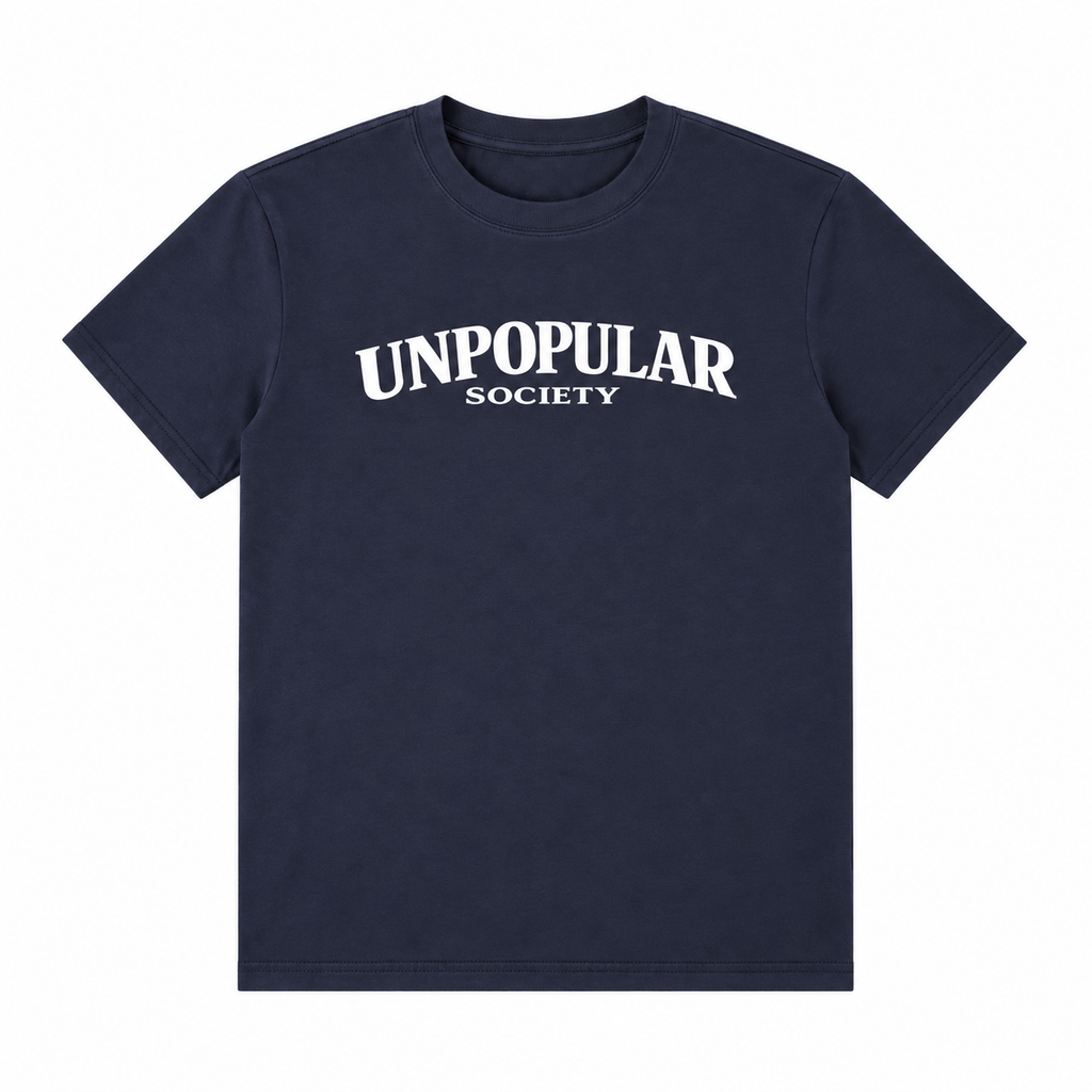 Unpopular Society navy classic tee clean product view
