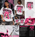 Unpopular Society Not Your Normal Bear white graphic tee model and product lookbook