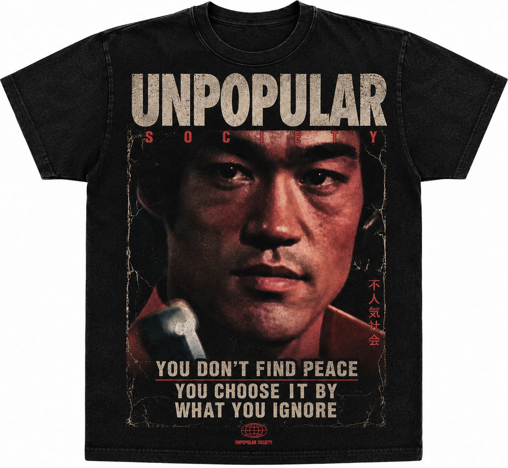 Unpopular Society Peace You Ignore black graphic tee