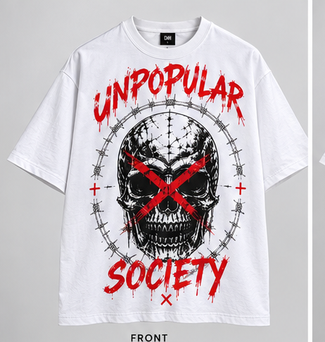 Unpopular Society Skull X Tee front product image