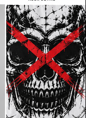 Unpopular Society Skull X Tee print detail